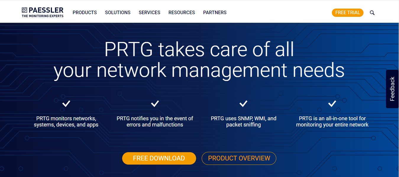 PRTG - End User Experience Monitoring Tools