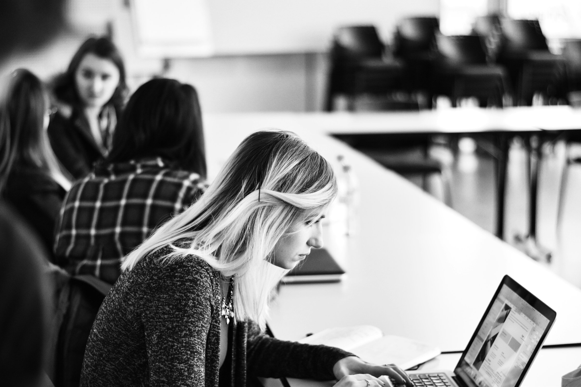 woman in office with APM Tools