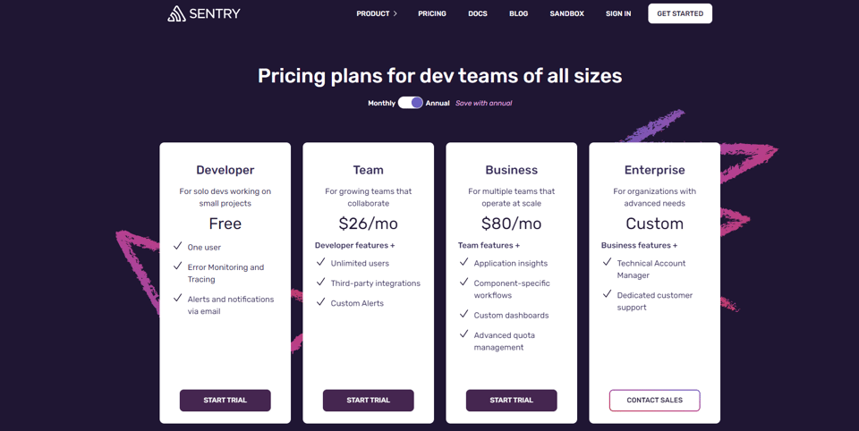 Sentry - Sentry Pricing