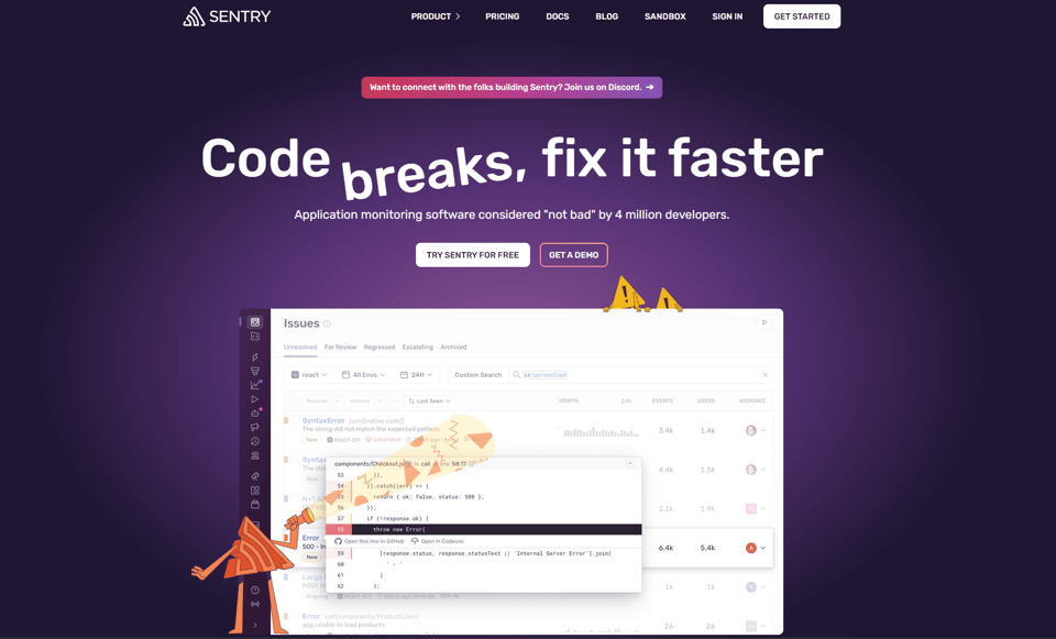 Sentry Website - Sentry Pricing