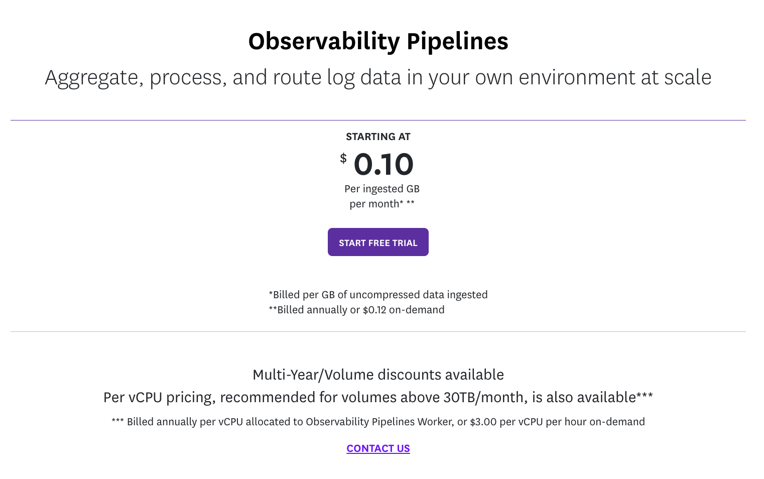 changing pricing - datadog pricing