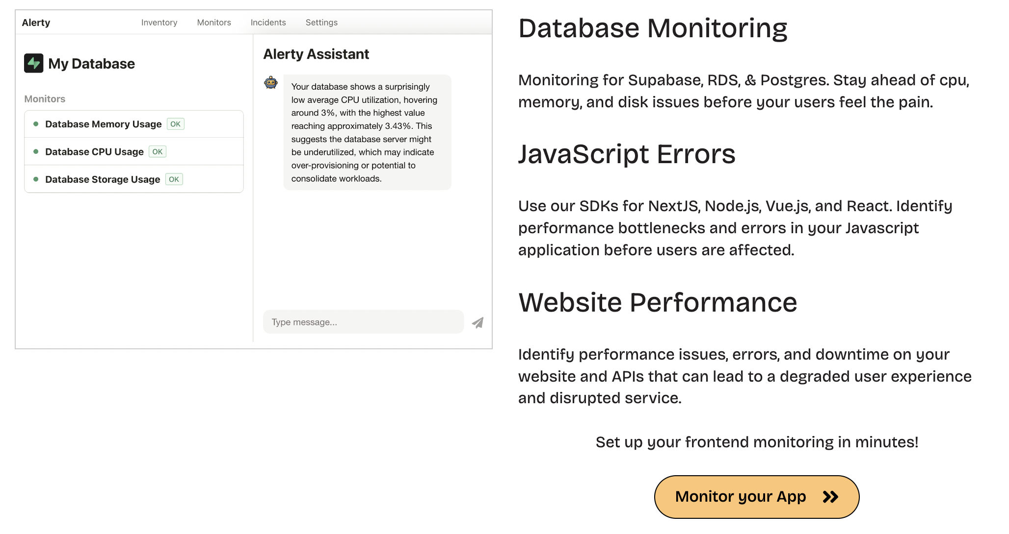 Alerty Database Monitoring - Sentry Pricing