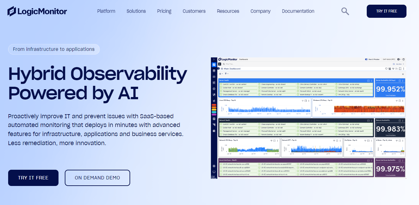 Logic Monitor - Pingdom Alternatives